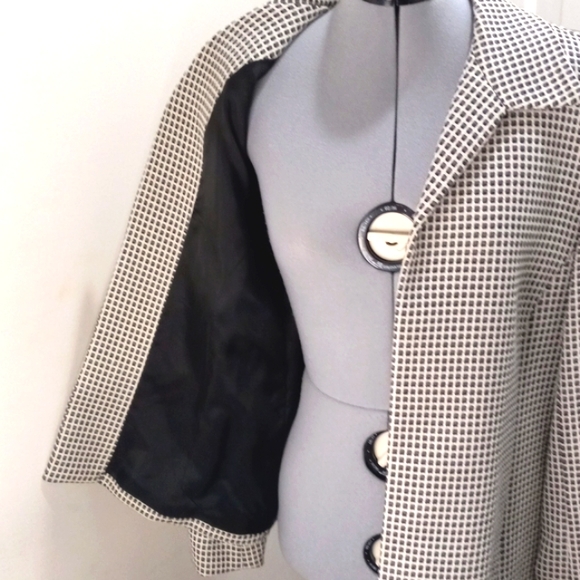 Gianni Checked Blazer Sz 12 Cotton/Wool - Picture 5 of 7